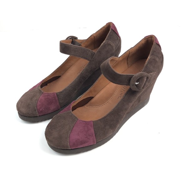 Gentle Souls Shoes - Gentle Souls NEW Retro 70s Style Mary Jane Wedges